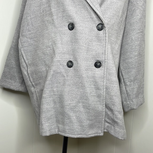 Free People Gray Double-Breasted Coat - Picture 5 of 15